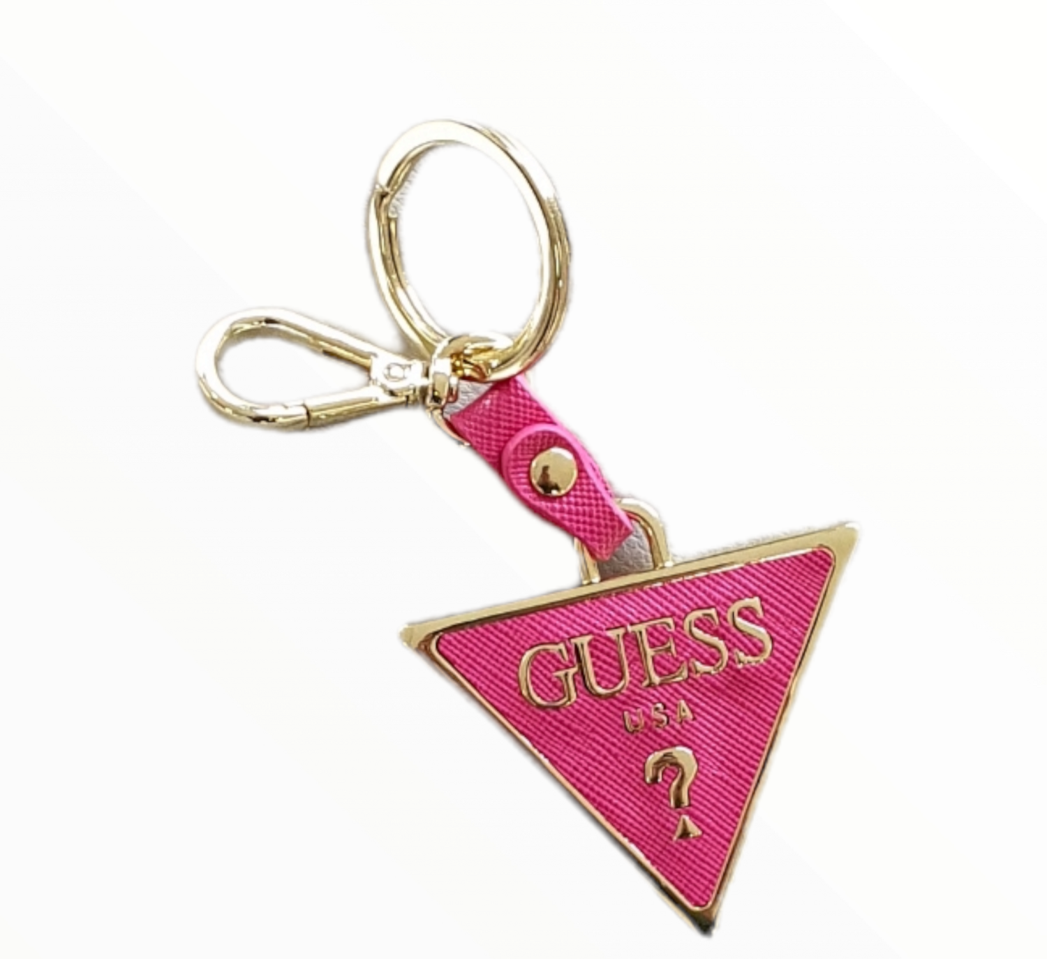 Guess Portachiavi Donna charm triangolo logo Fuxia
