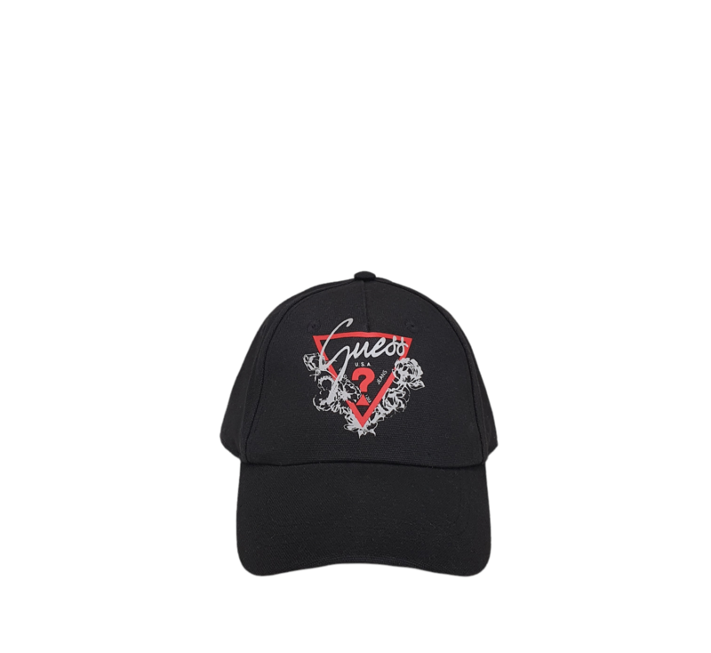 Guess Berretto con visiera Logo Triangolo Nero