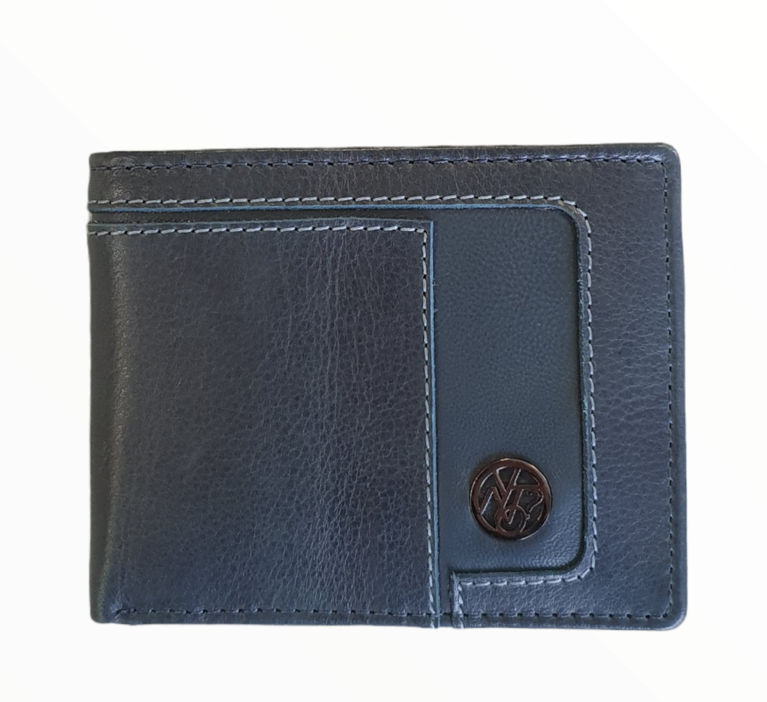 Y Not? portafoglio Uomo piccolo in pelle Blu Navy 