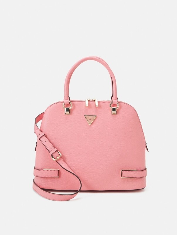 Guess Borsa a Mano Grande Matilde Saffiano Rosa