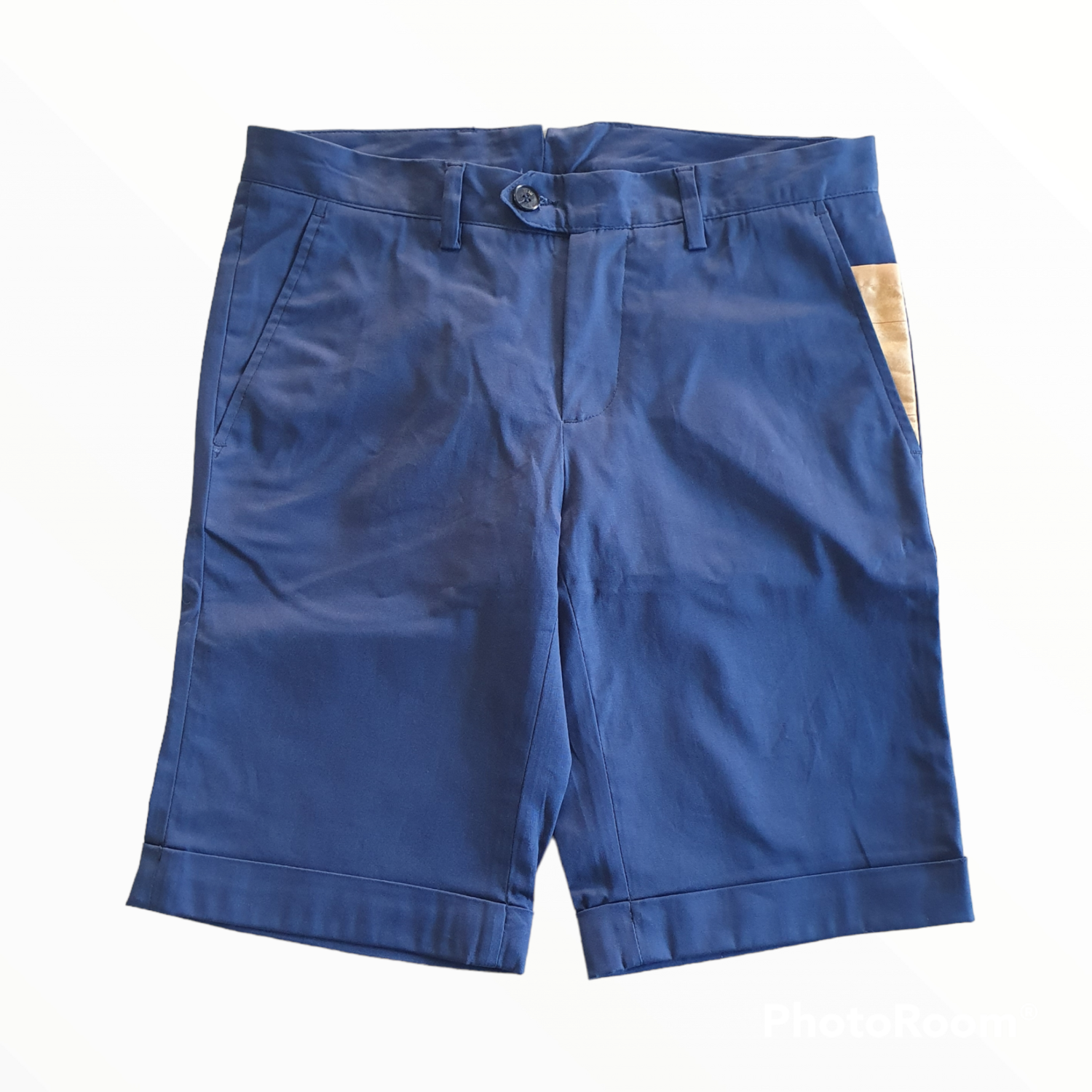 Alviero Martini 1A Classe Bermuda da Uomo in cotone Blu Navy