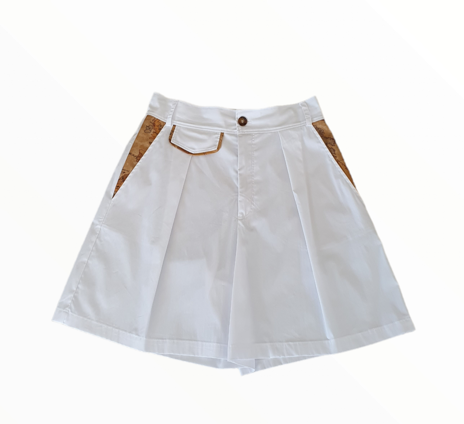 Alviero Martini 1A Classe (Donnavventura) Pantaloni corti in popeline tecnico Bianco Ottico 