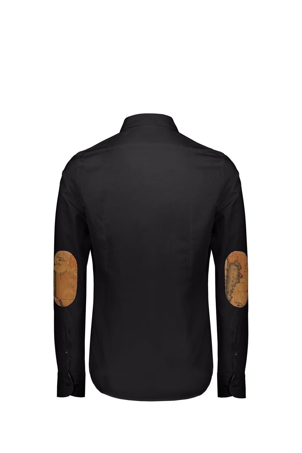 Alviero Martini 1A Classe Camicia uomo slim fit Nera con toppe Geo