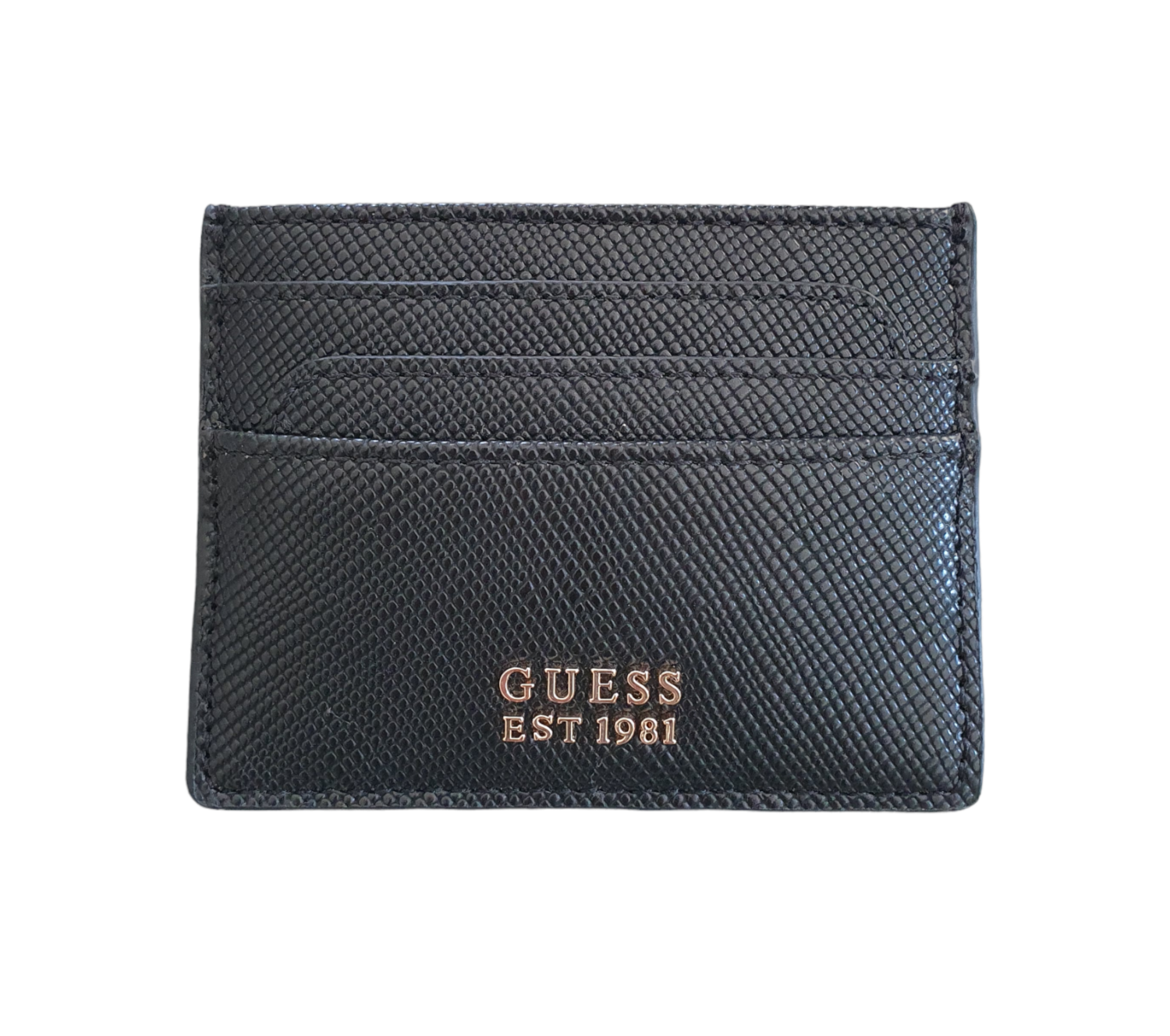 Guess Porta carte Unisex laurel Saffiano Nero