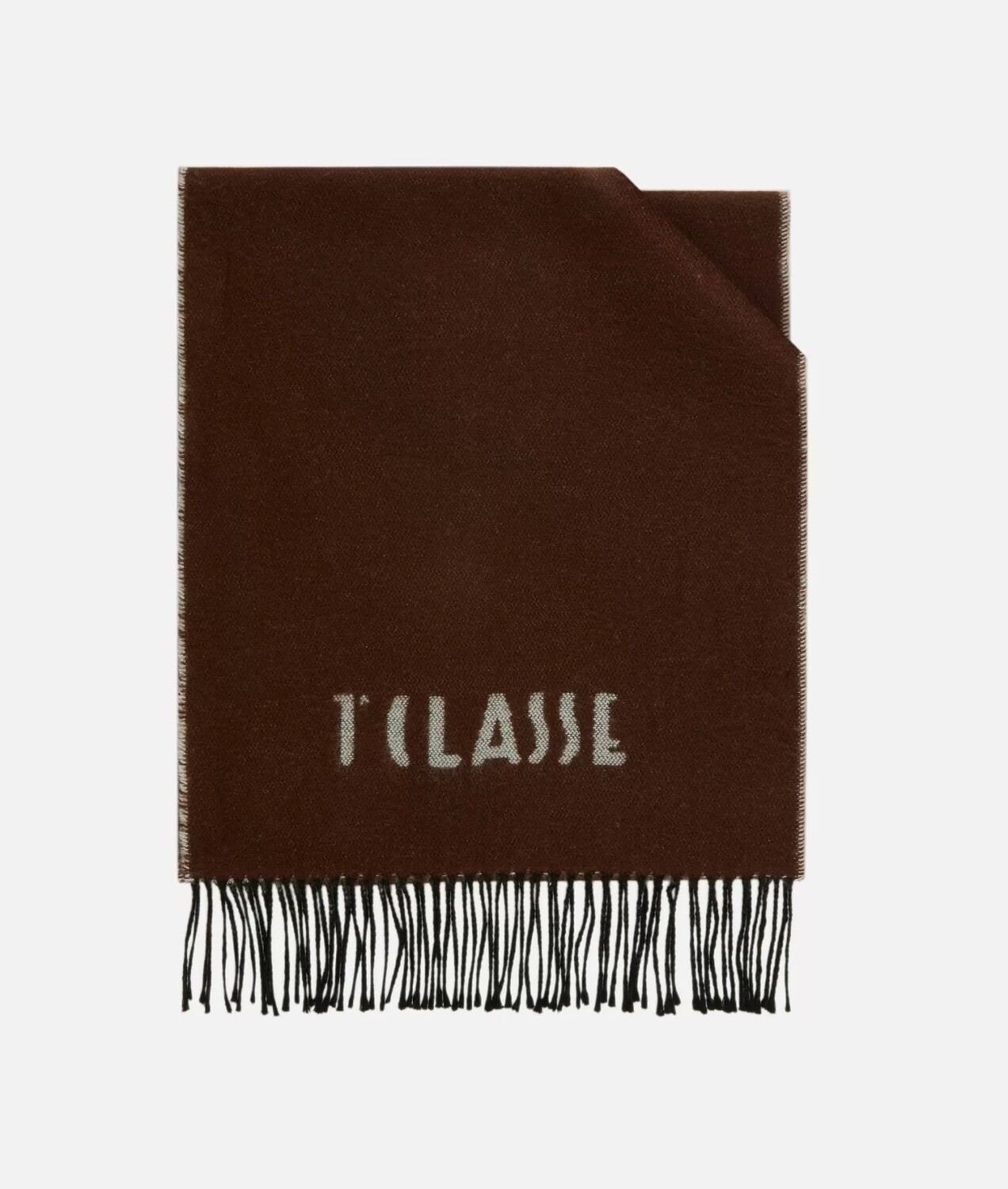 Alviero Martini 1A Classe Sciarpa Unisex Logo Piccolo 38 x 180 Dark Brown 