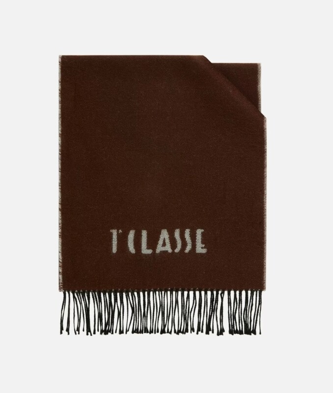 Alviero Martini 1A Classe Sciarpa Unisex Logo Piccolo 38 x 180 Dark Brown 