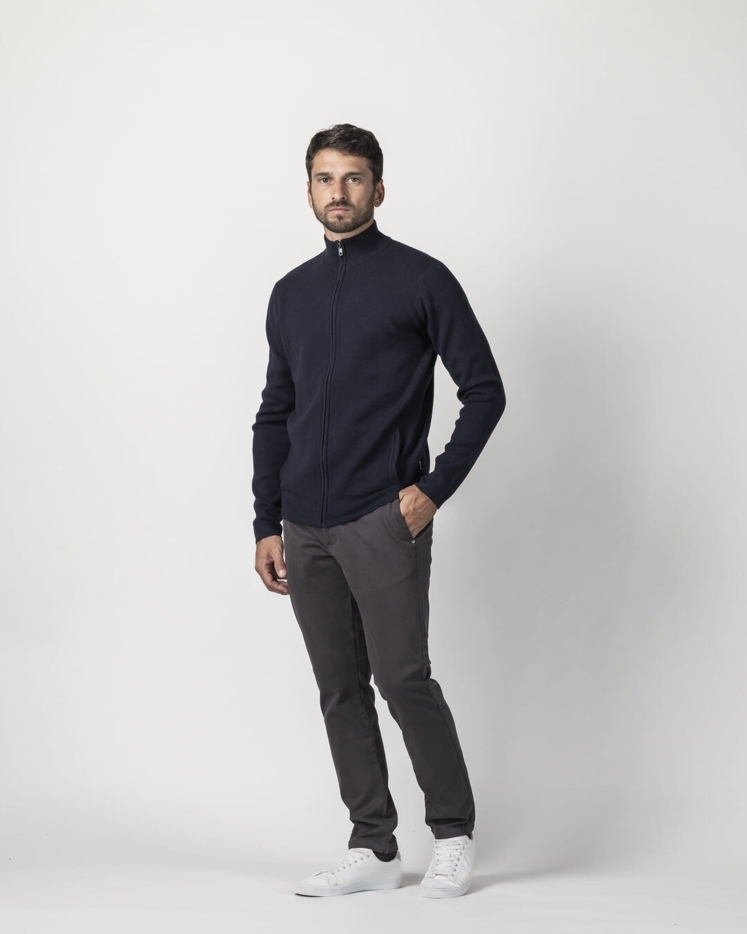 Impure Cardigan chiusura Zip Blu Navy