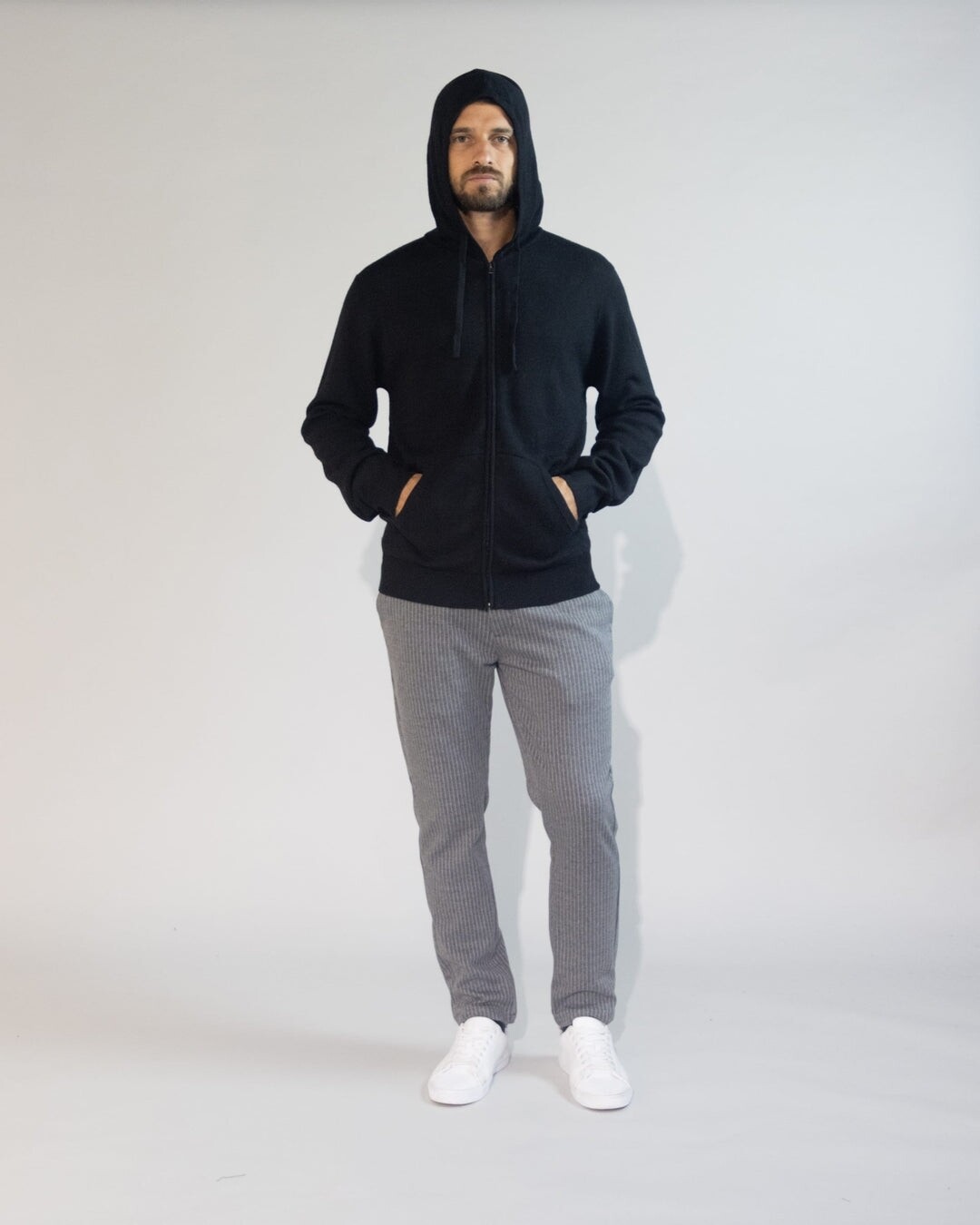 Impure Cardigan chiusura Zip con Cappuccio Nero