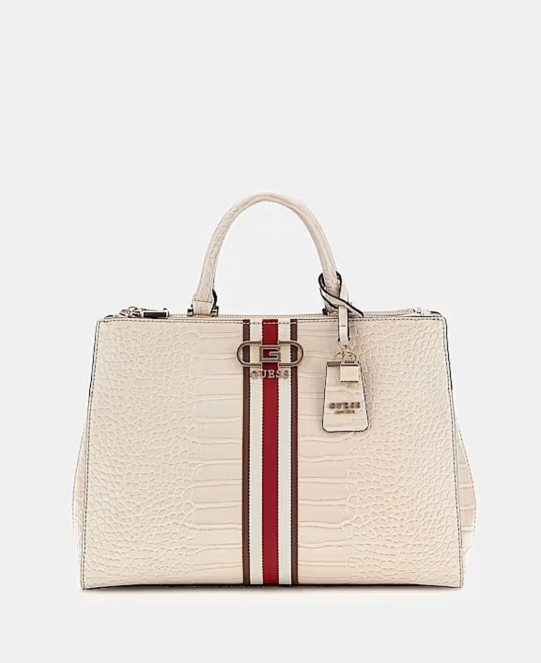 Guess Borsa a mano nelka stampa cocco Stone