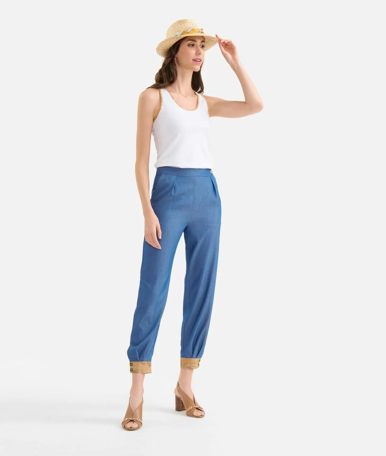 Alviero Martini 1A Classe Canotta in jersey di cotone Stretch Bianca