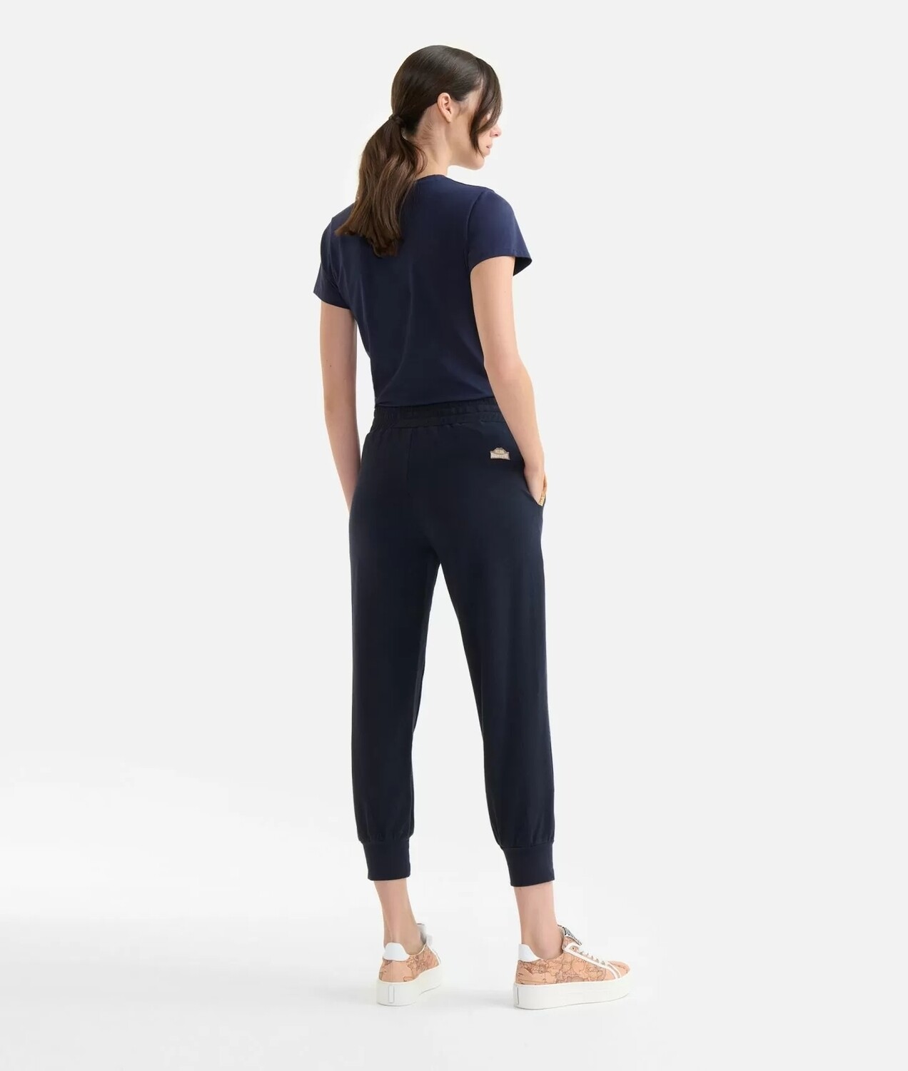 Alviero Martini 1A Classe Pantaloni Donna (Donnavventura) Jogging in Felpa Night Blu