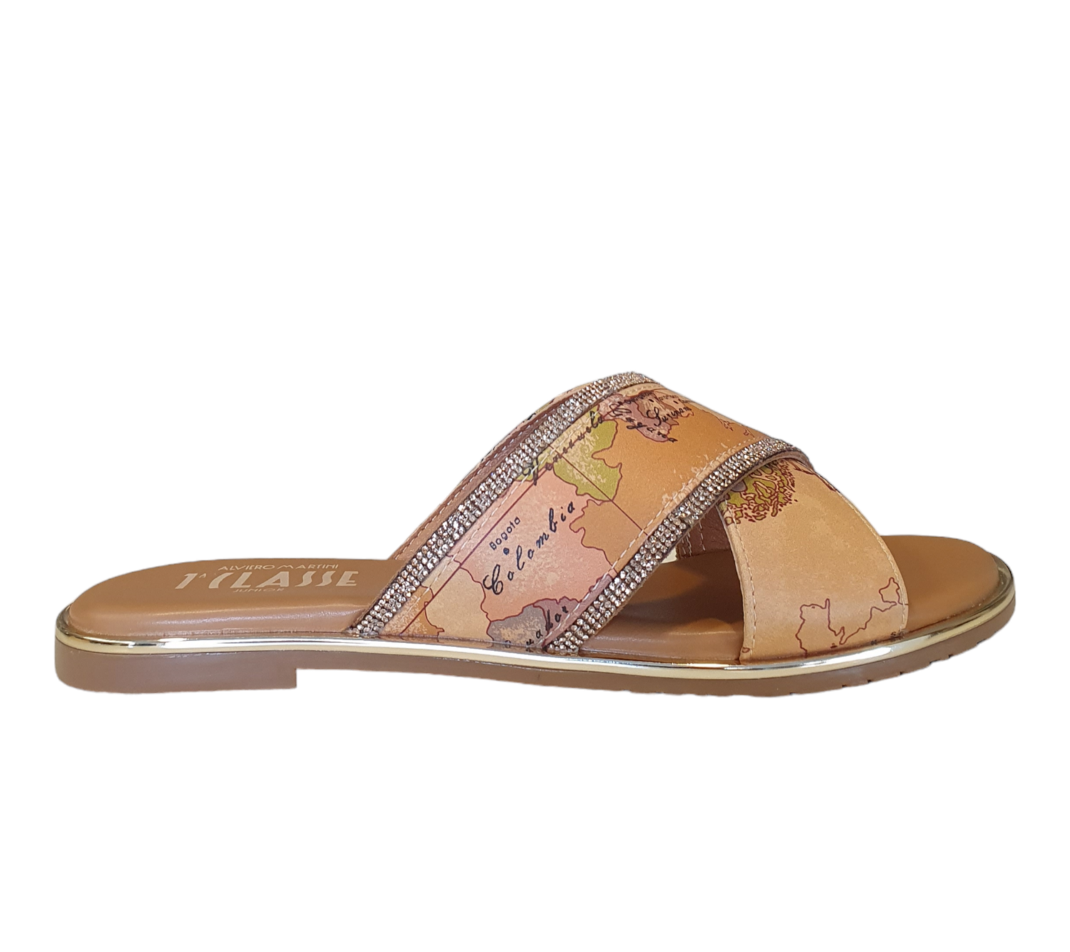 Alviero Martini 1A Classe Ciabatta Strass Geo Beige