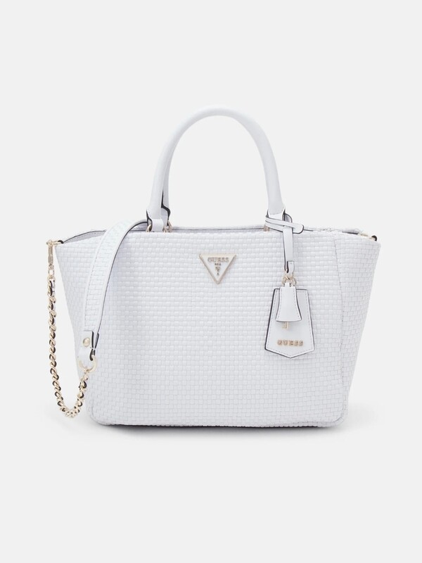 Guess Borsa a mano Etel trapuntata Bianca