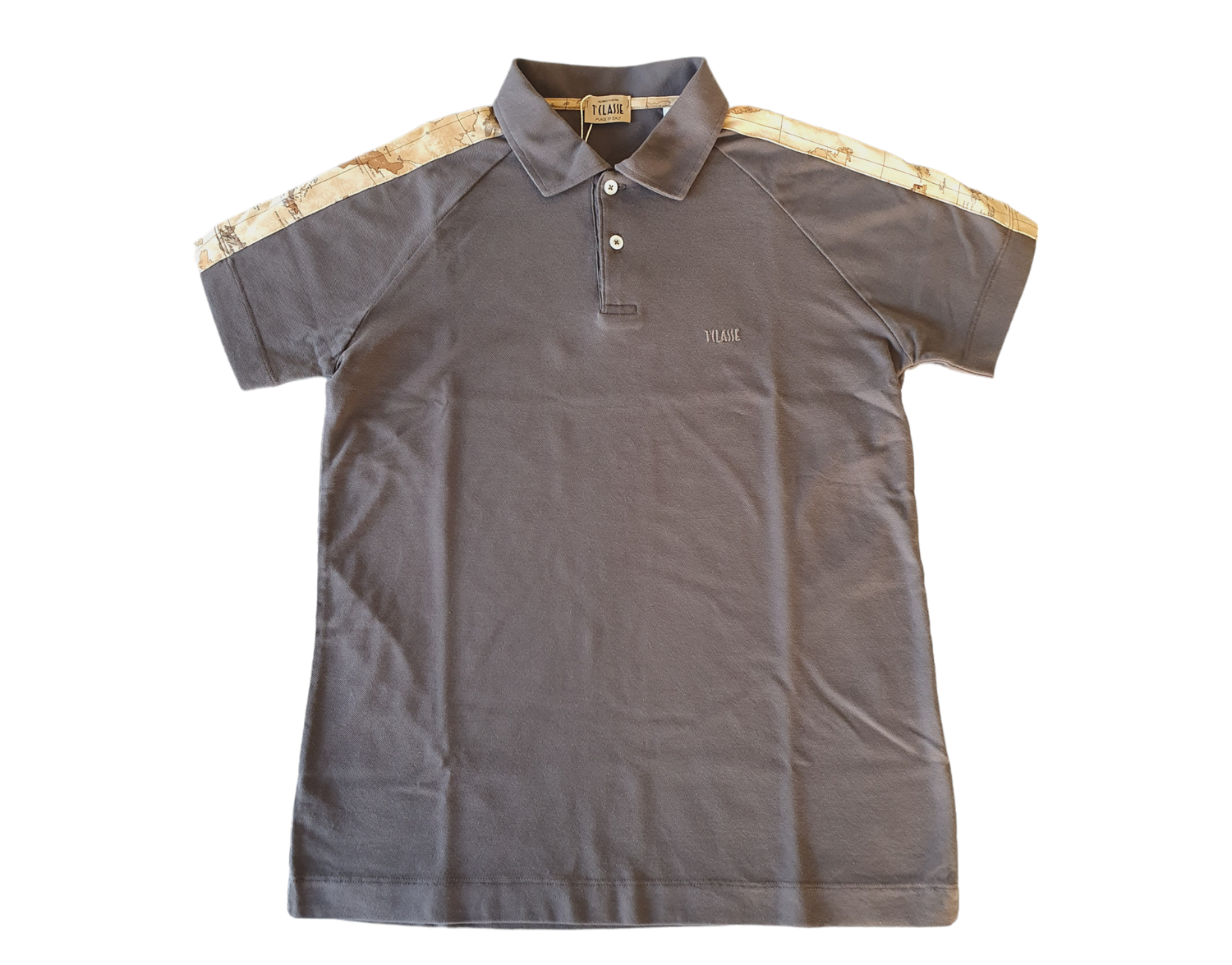 Alviero Martini 1A Classe Polo in jersey di cotone piquet con dettagli Geo Classic  Mud Colour