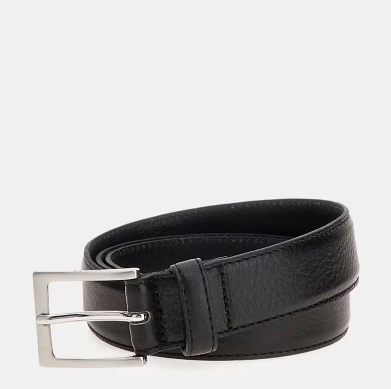 Guess  Cintura Uomo casual classy vera pelle Nera