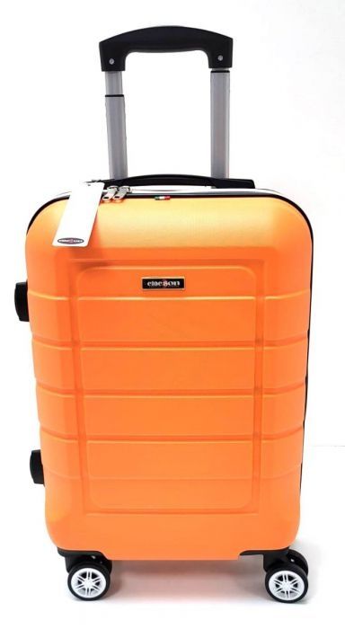 Clacson Trolley Bagaglio a mano ABS 8 Ruote Arancione