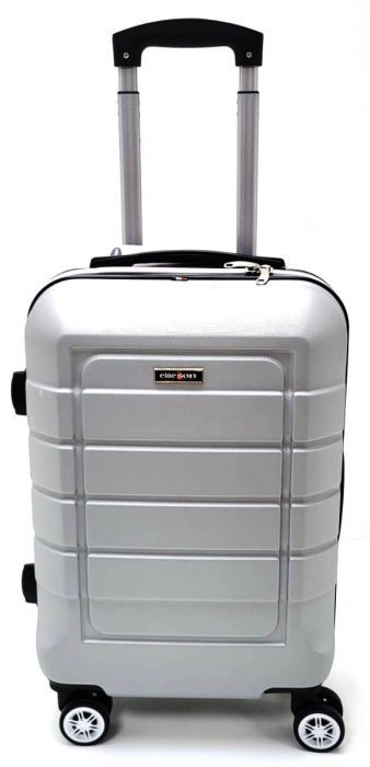 Clacson Trolley Bagaglio a mano ABS 8 Ruote Argento