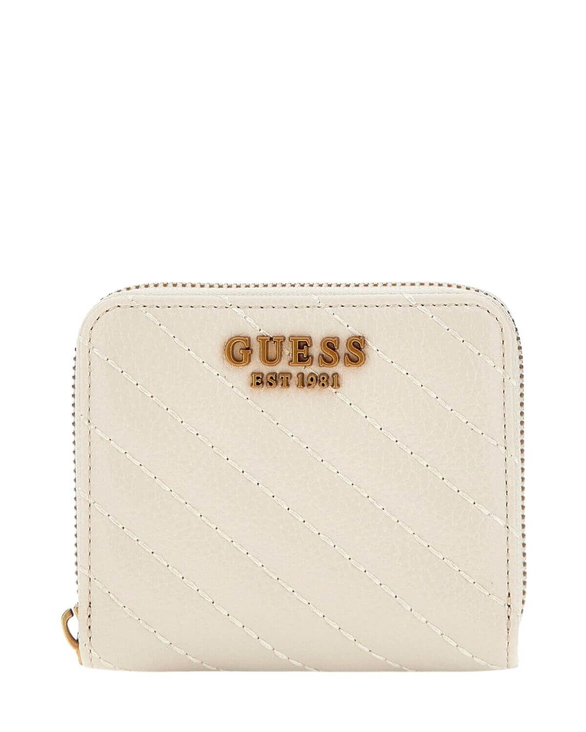 Guess Mini portafoglio Sela trapuntato Beige