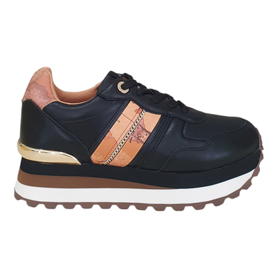 Alviero Martini 1A Classe Sneakers Running con Catena Nero/Geo Beige