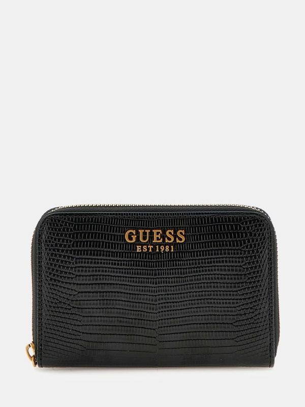Guess portafoglio Medio sibel stampa pitone Nero
