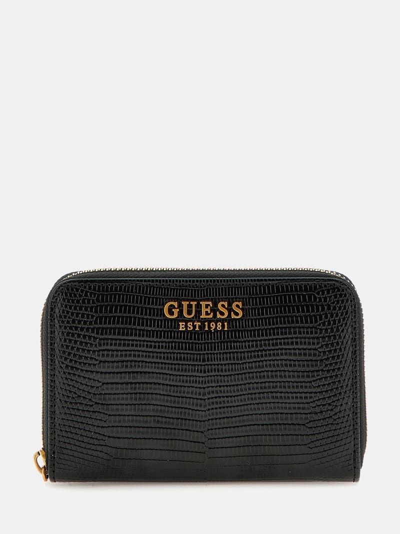 Guess portafoglio Medio sibel stampa pitone Nero