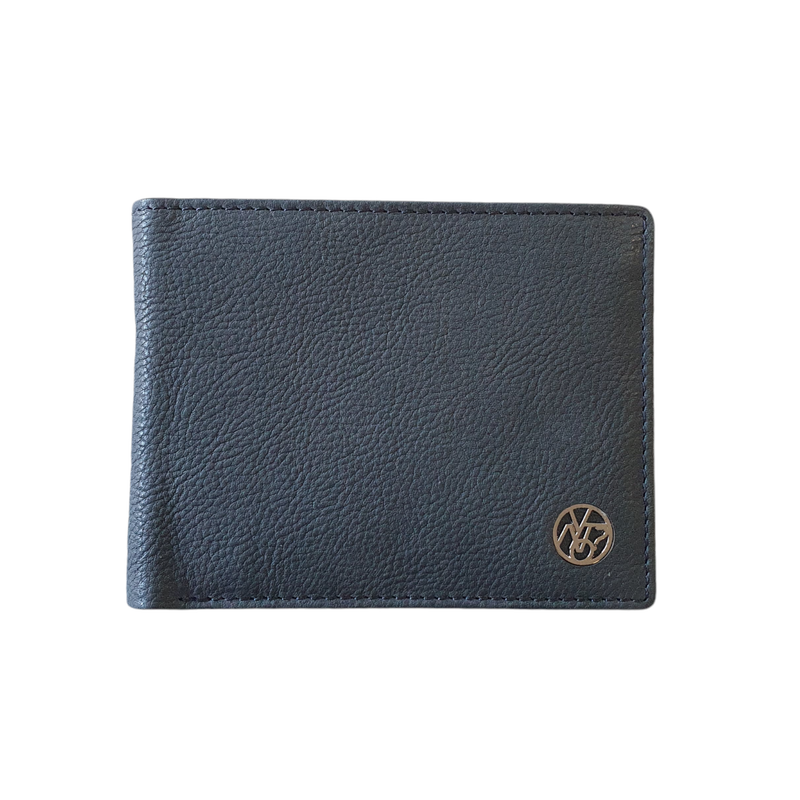 Y Not? Portafoglio Uomo in pelle Martellata Blu Navy