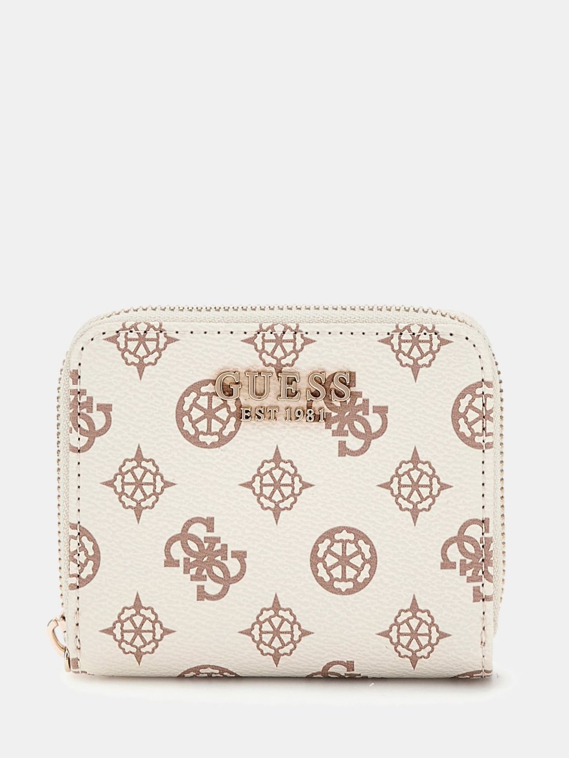 Guess Mini portafoglio laurel 4g logo Cream Logo