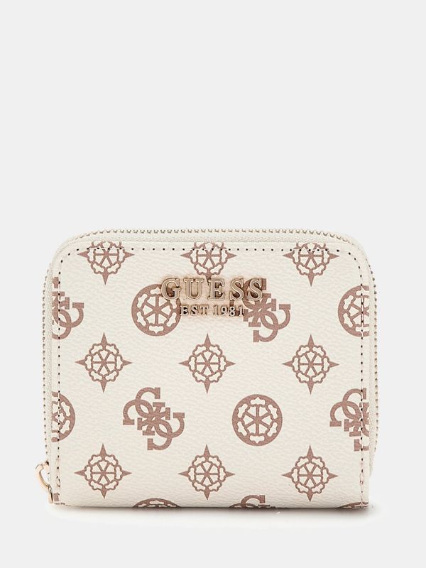 Guess Mini portafoglio laurel 4g logo Cream Logo