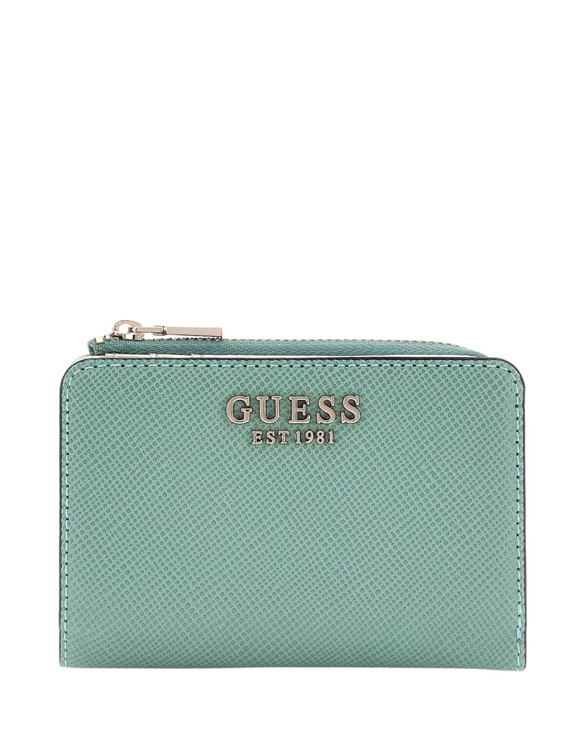 Guess Mini portafoglio laurel saffiano Teal