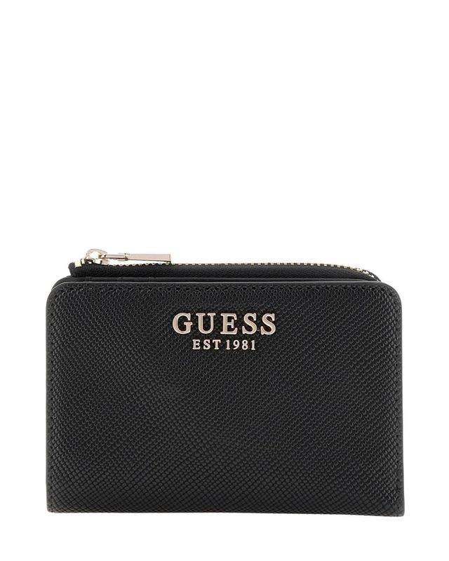 Guess Mini portafoglio laurel saffiano Nero