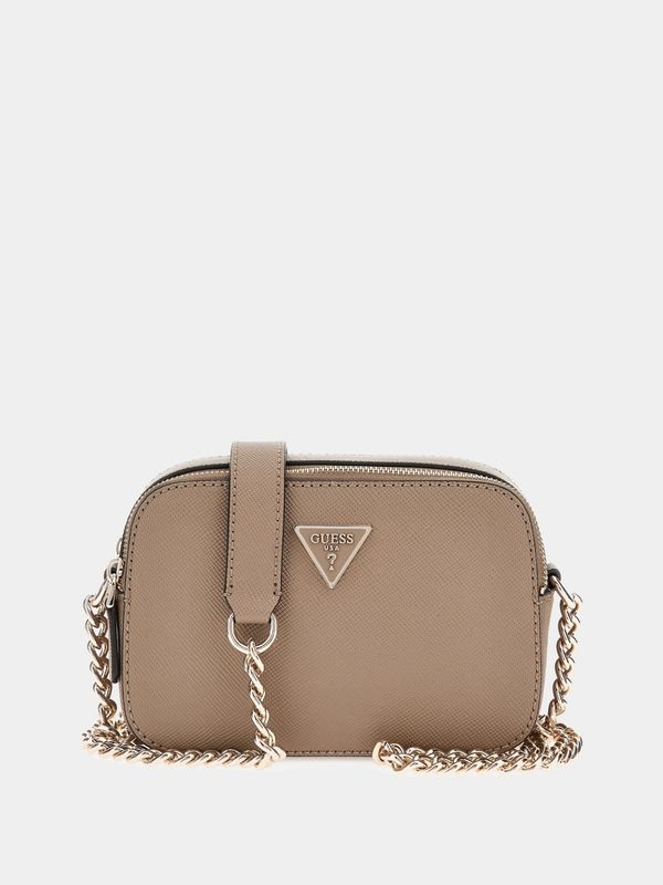 Guess Tracolla noelle saffiano Dark Taupe