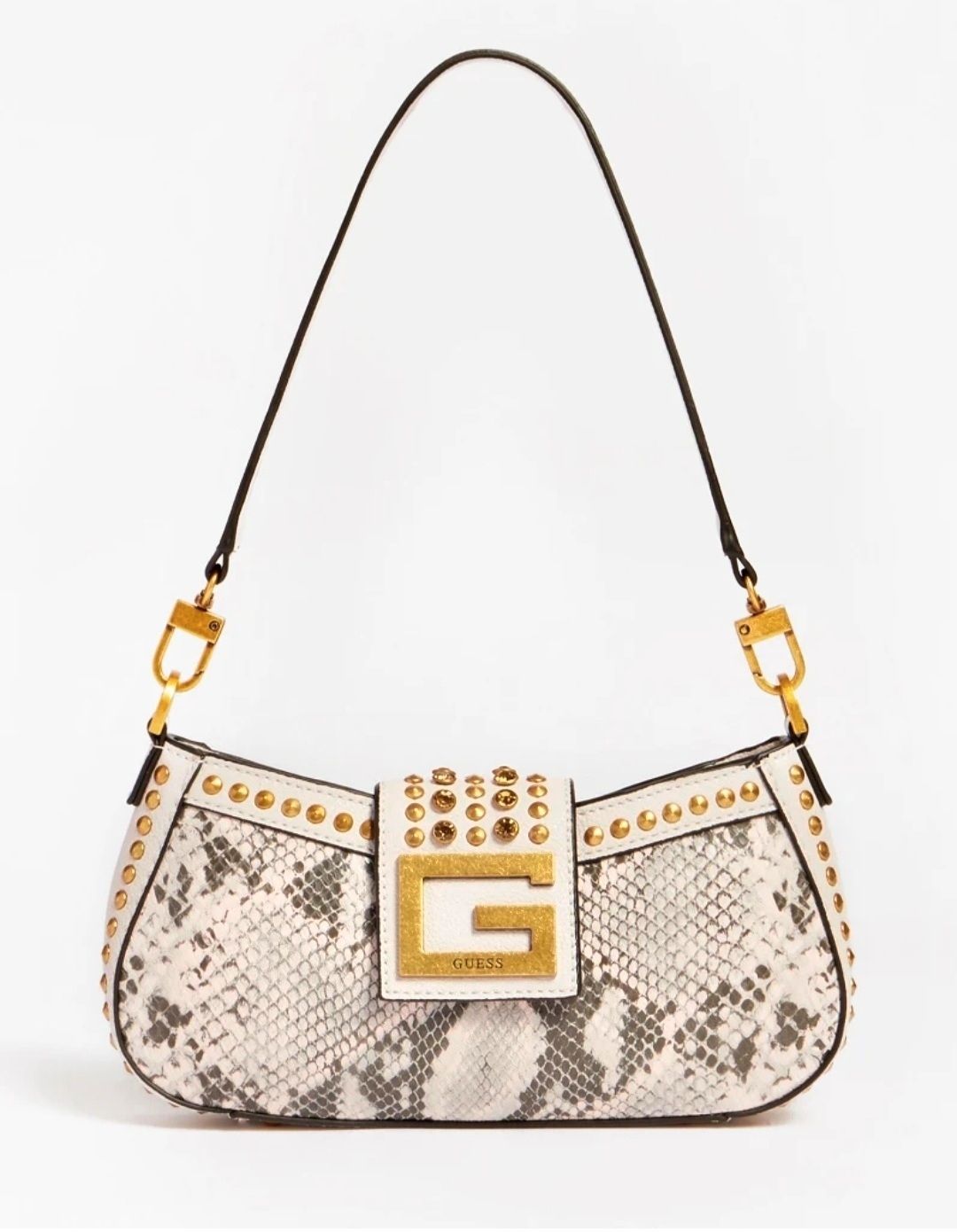 Guess Borsa a spalla pitone Rosa