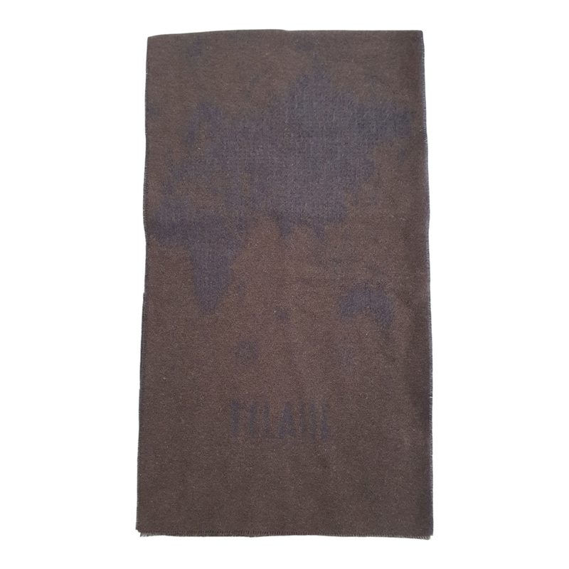 Alviero Martini 1A Classe Sciarpa Unisex Geo Pieno Trama 35x180 Marrone/Blu Cobalto