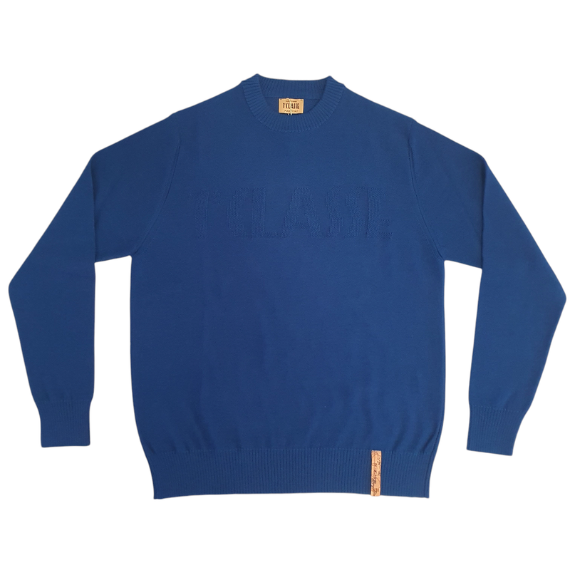 Alviero Martini 1A Classe Girocollo in filato misto lana con logo 1ᴬ Classe Blu Elettrico