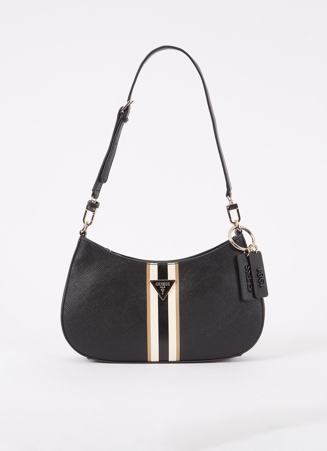 Guess Borsa a spalla piccola con Fascia noelle Nera