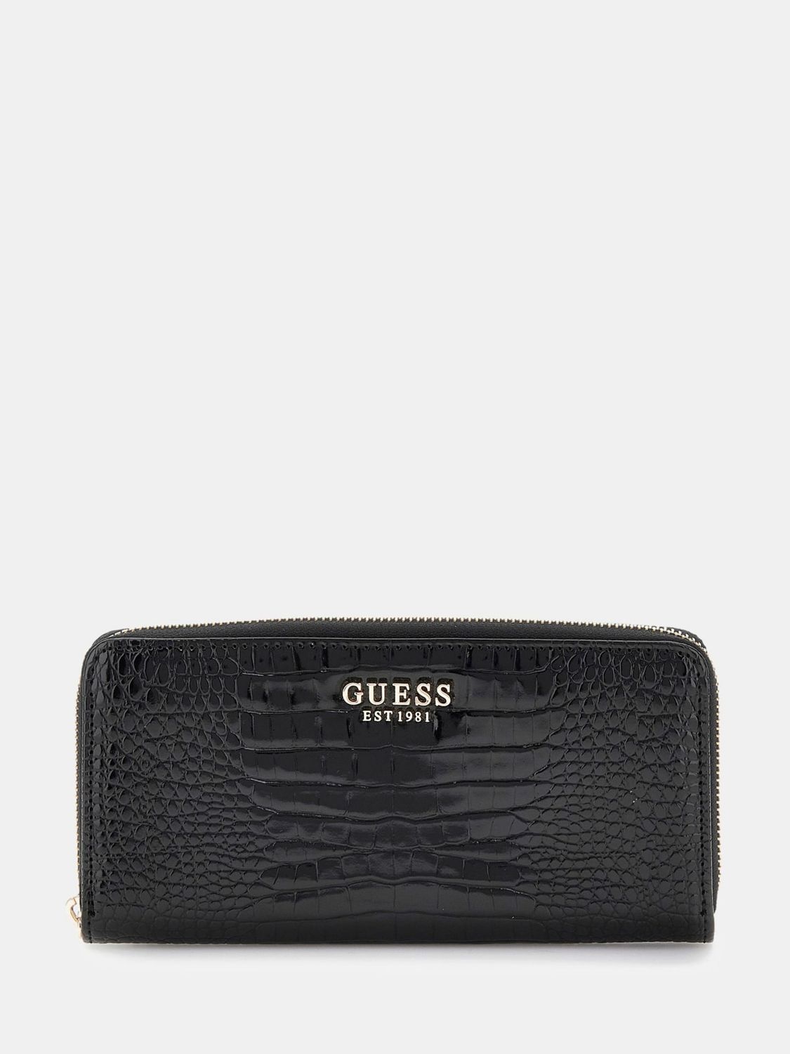 Guess Portafoglio Laurel stampa cocco Nero