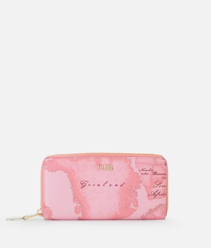 Alviero Martini 1A Classe Geo Magnolia portafoglio zip around Rosa