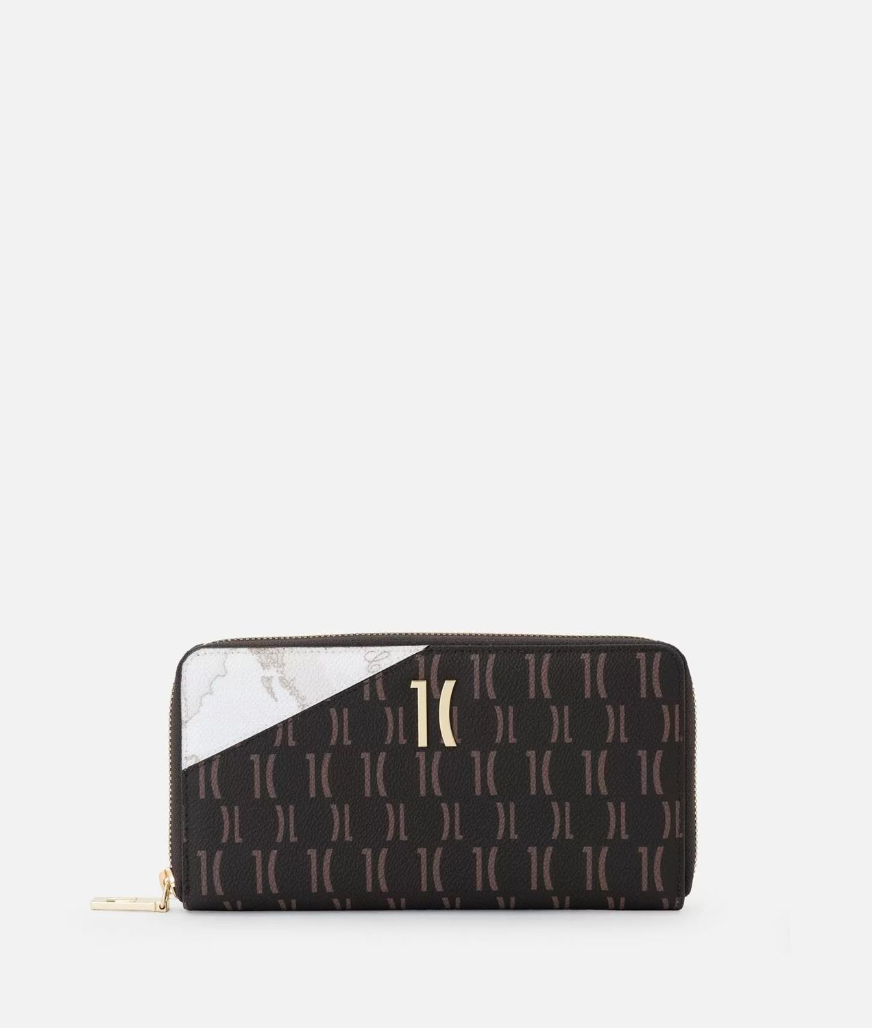 Alviero Martini 1A Classe High Monogram Geo portafoglio zip around Cioccolato