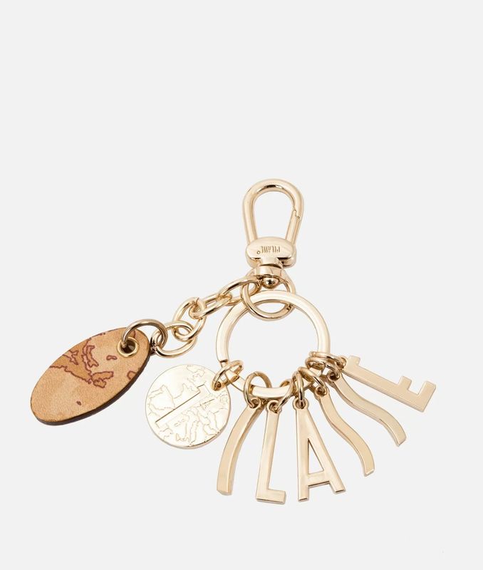 Alviero Martini 1a Classe donna Portachiavi Charms Logo Lettering Oro Chiaro