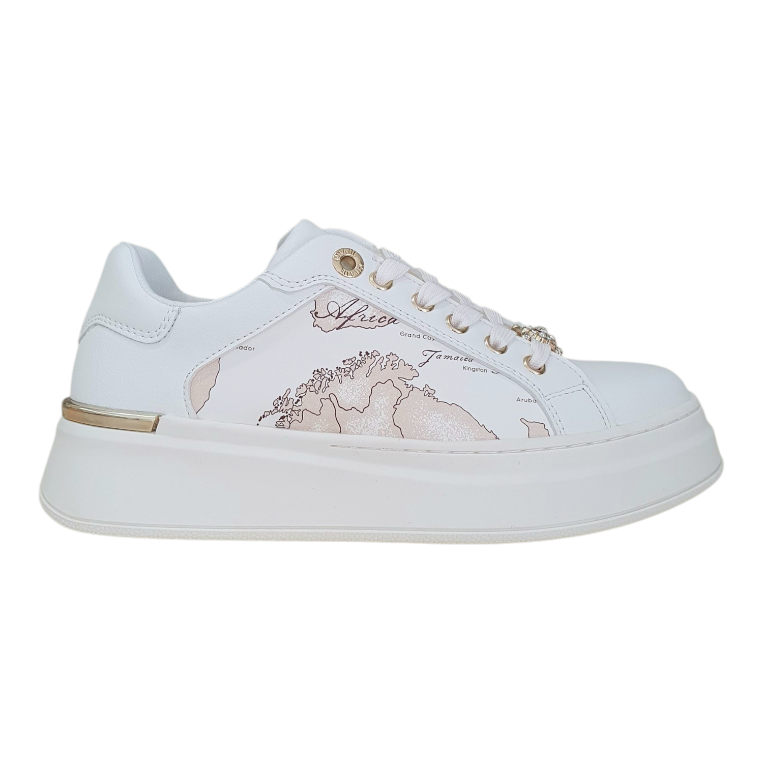 Alviero Martini 1A Classe Sneakers Donna Fondo a Cassetta  Bianca/Milk Geo