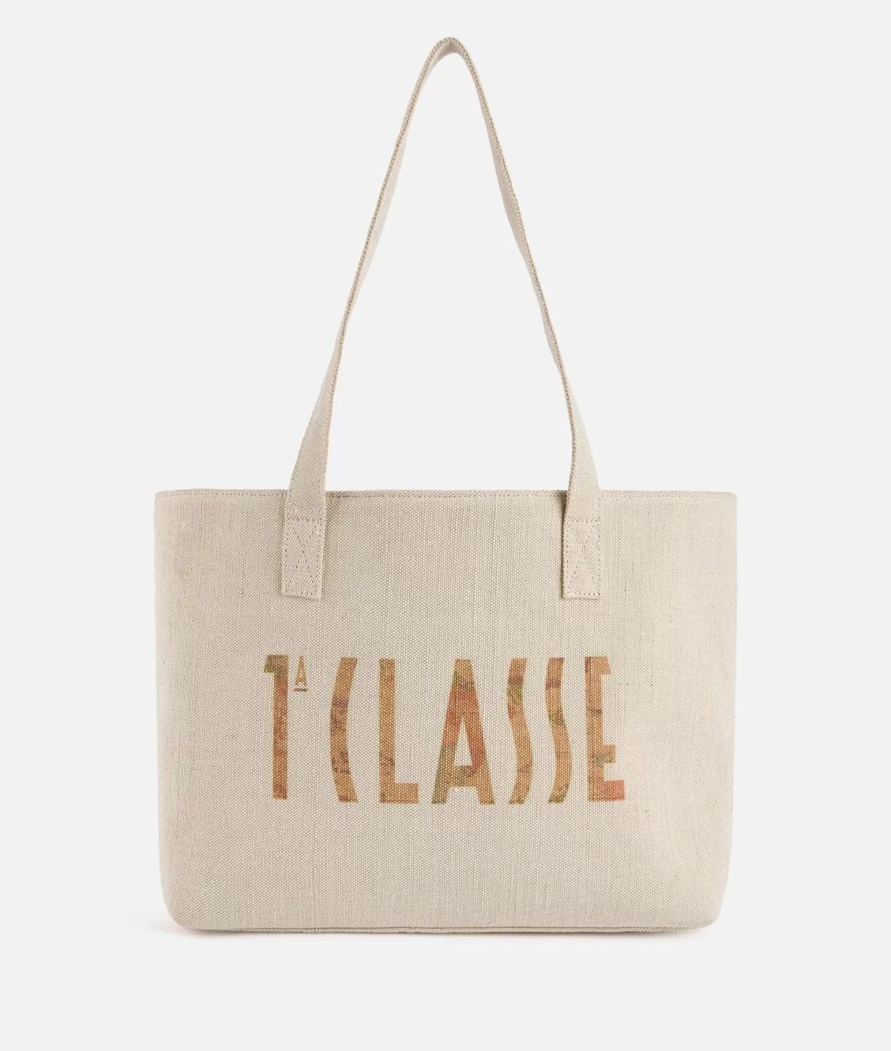 Alviero Martini 1A Classe Borsa mare in canvas con logo 1ᴬ Classe Écru