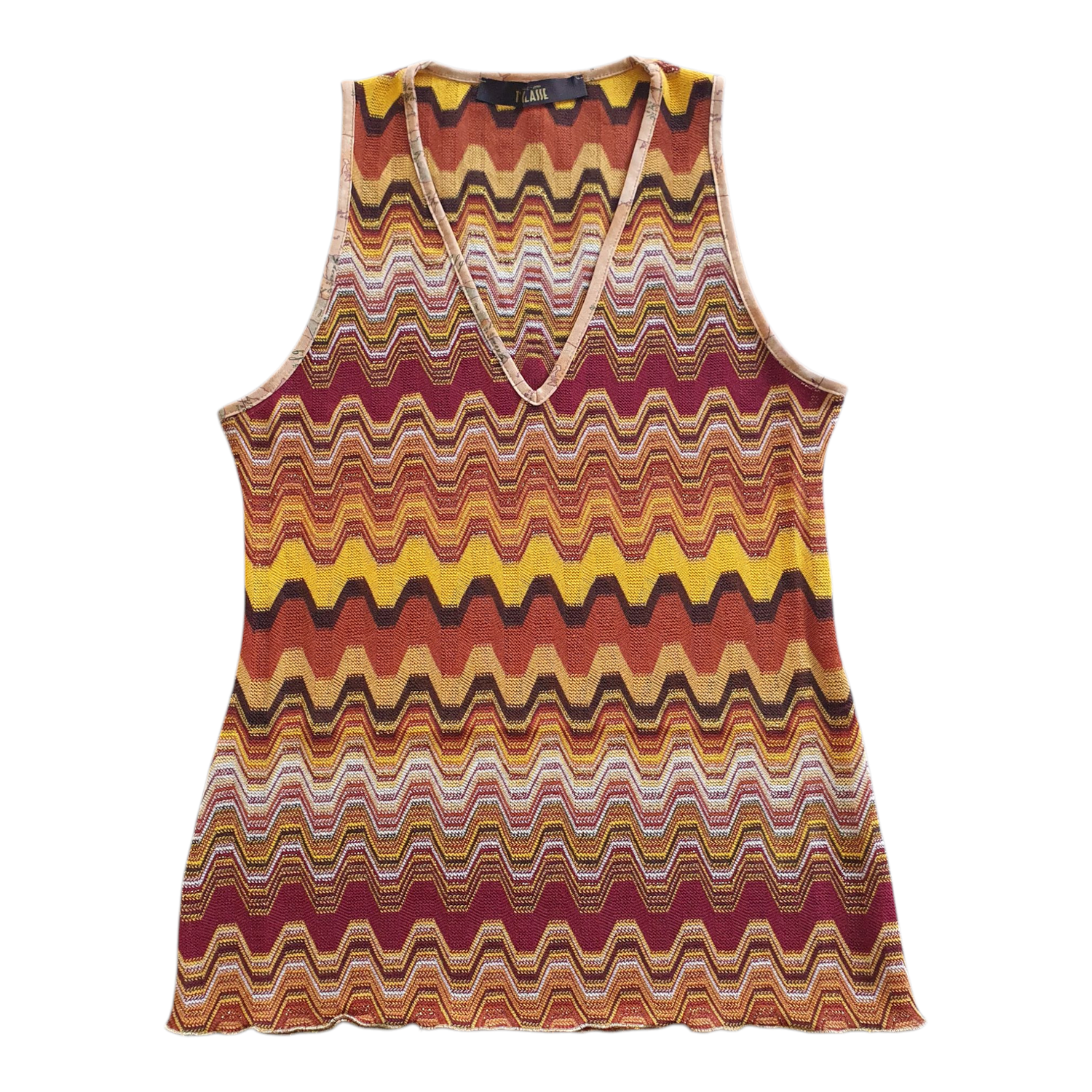 Alviero Martini 1A Classe canotta Luxury Crochet Multicolor