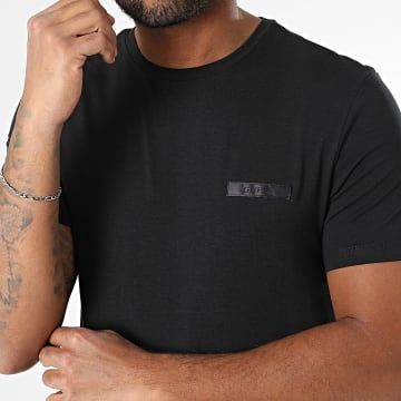 Guess T-shirt logo Patch cucito in tinta Nero