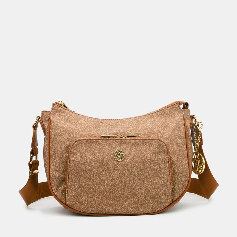 Y Not? Borsa Hobo Donna Cloud In Tessuto Logato Nut 
