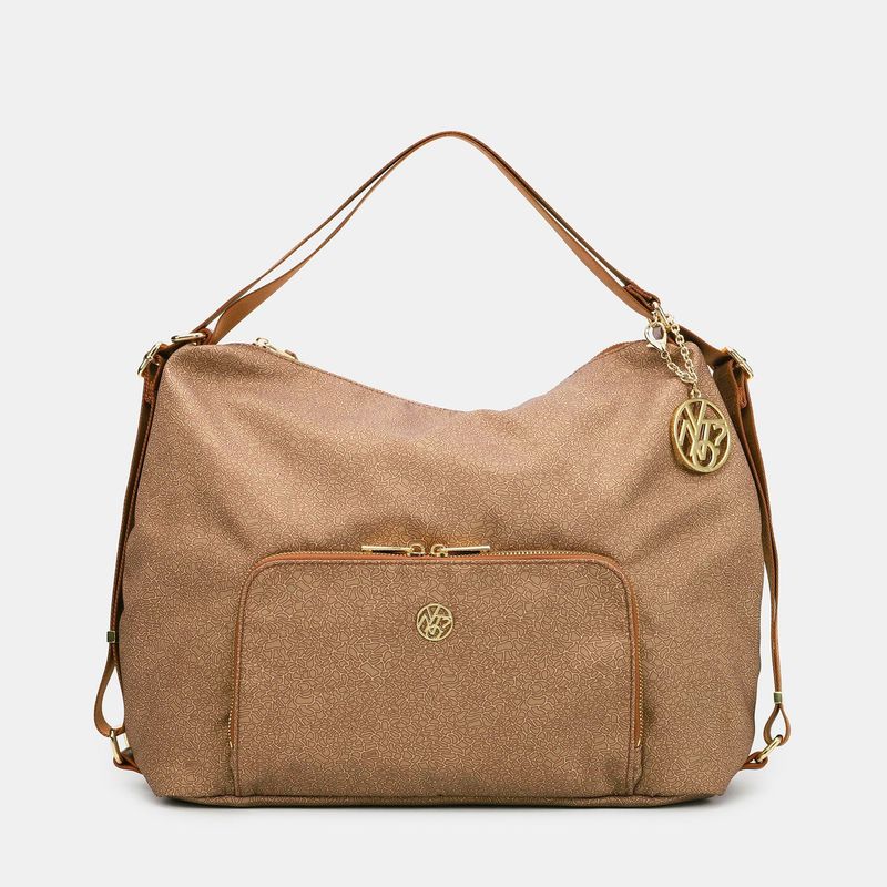 Y Not? Borsa Zaino Medium Cloud In Tessuto Logato Nut 