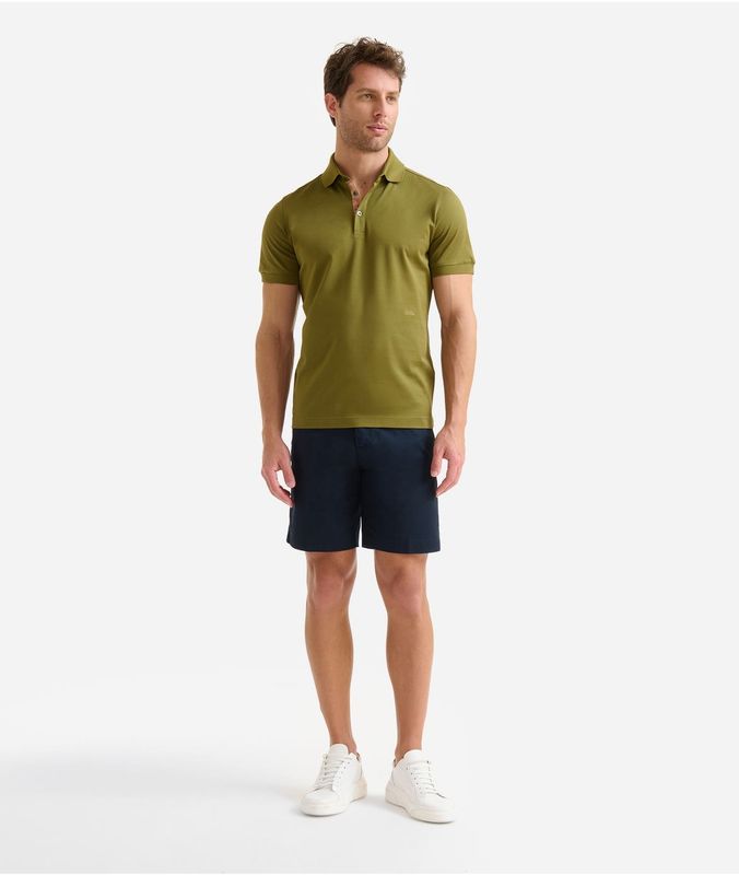 Alviero Martini 1A Classe Polo in cotone piquet Verde Oliva