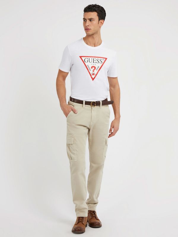 Guess T-shirt logo triangolo Bianca
