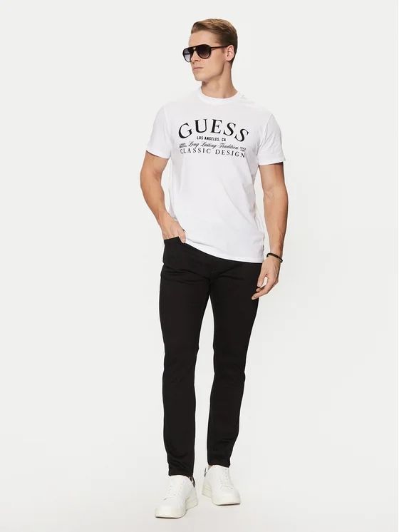 Guess T-shirt logo frontale Bianca