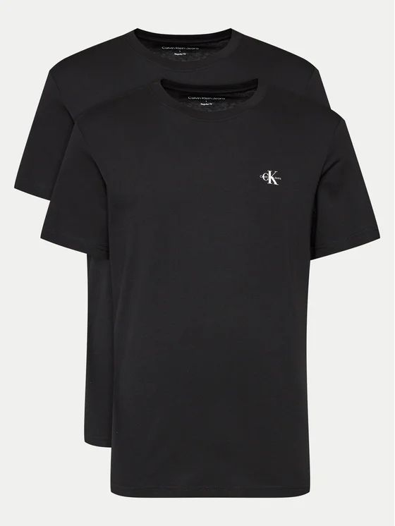 Calvin Klein T-shirt Basic in cotone (confezione da 2) Nero