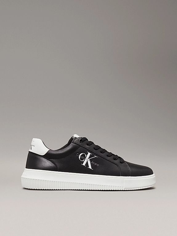 Calvin klein Jeans Sneakers in Pelle Uomo Nero/Bianco